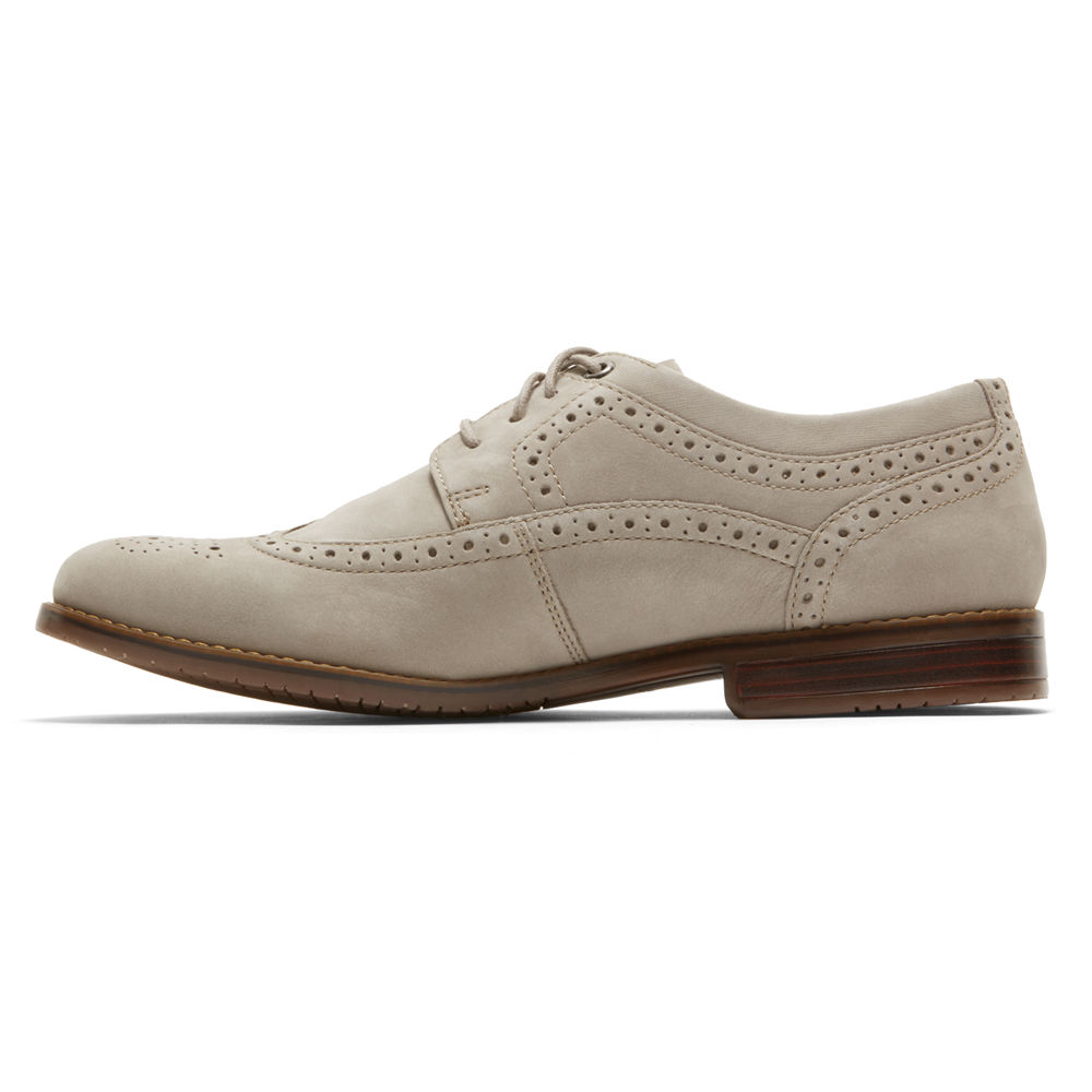 Rockport Mens Oxfords Grey - Style Purpose 3 Wingtip - UK 458-LYWQEV